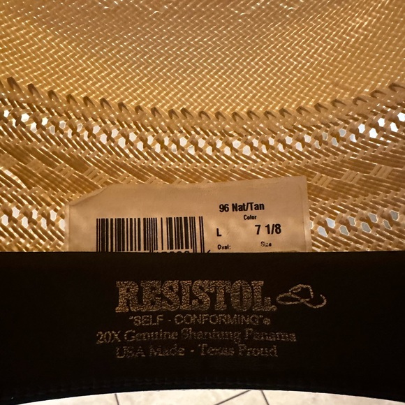 RESISTOL Straw Cowboy Hat - Picture 4 of 5